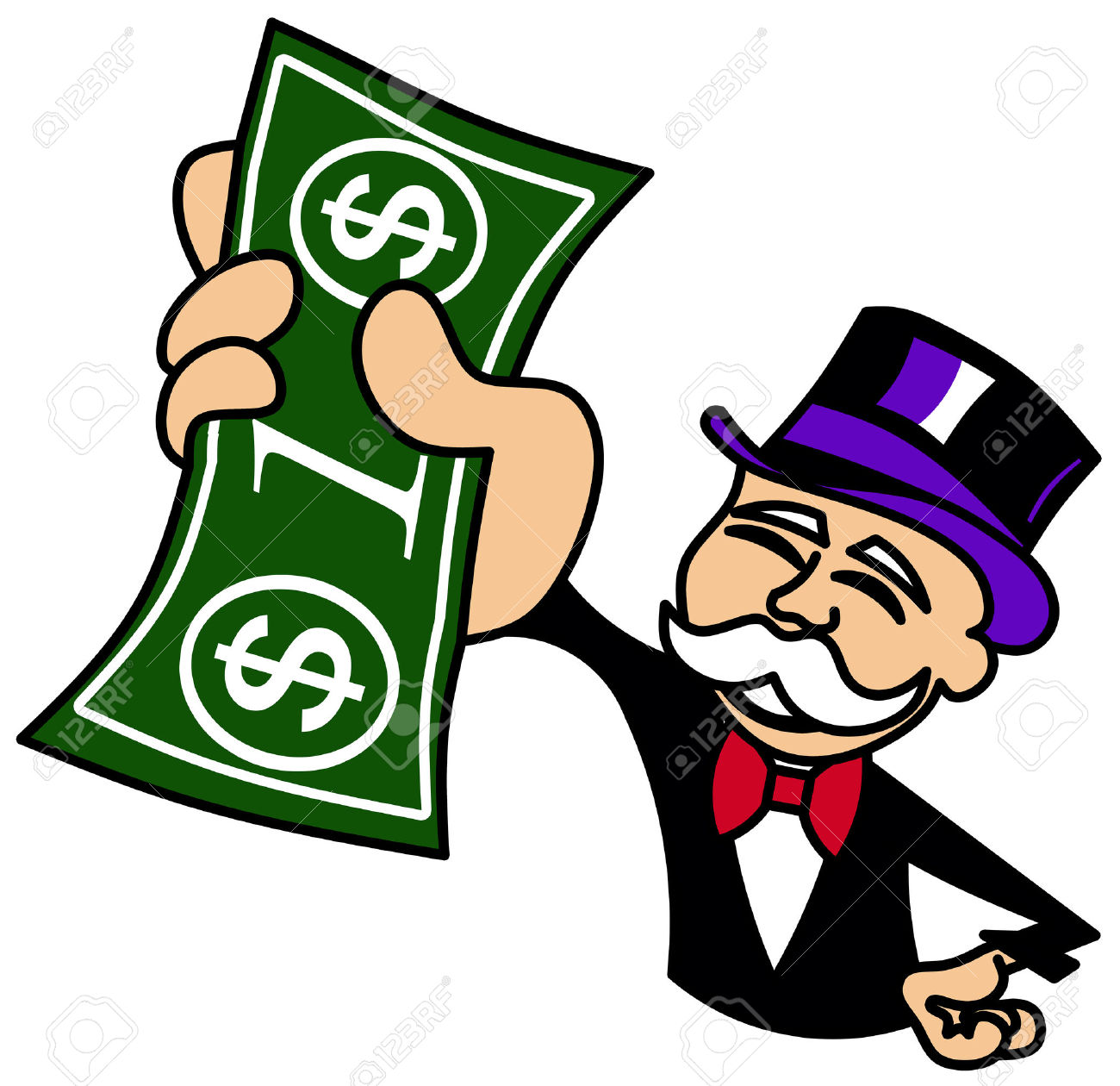 1300x1260 5 Dollar Bill Monopoly Clipart