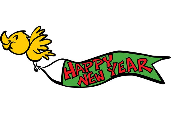 600x400 Happy New Year Banner Clipart