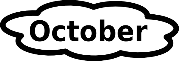 600x204 October Calendar 2016 Clip Art