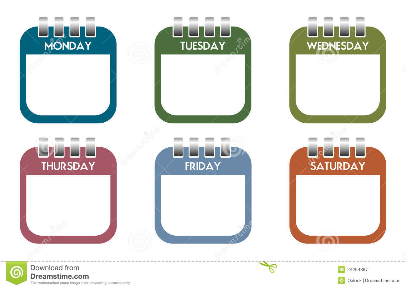 1300x926 Weekly Calendar Clipart