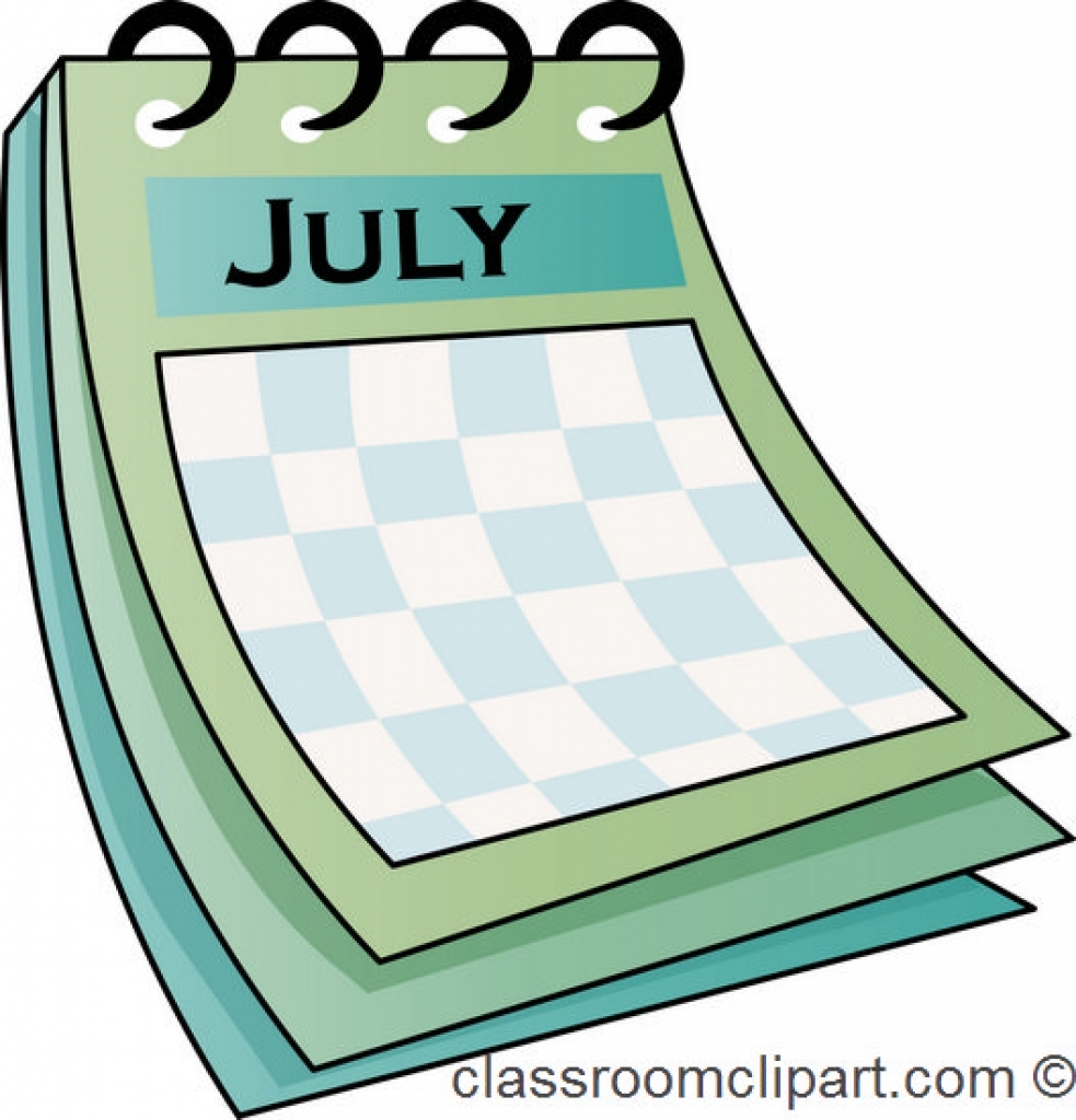 983x1024 Calendar Clip Art Clipart Bay Inside July Calendar Clipart July