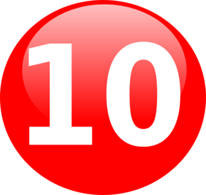 298x282 Glossy Red Circle Icon With 10 Clip Art