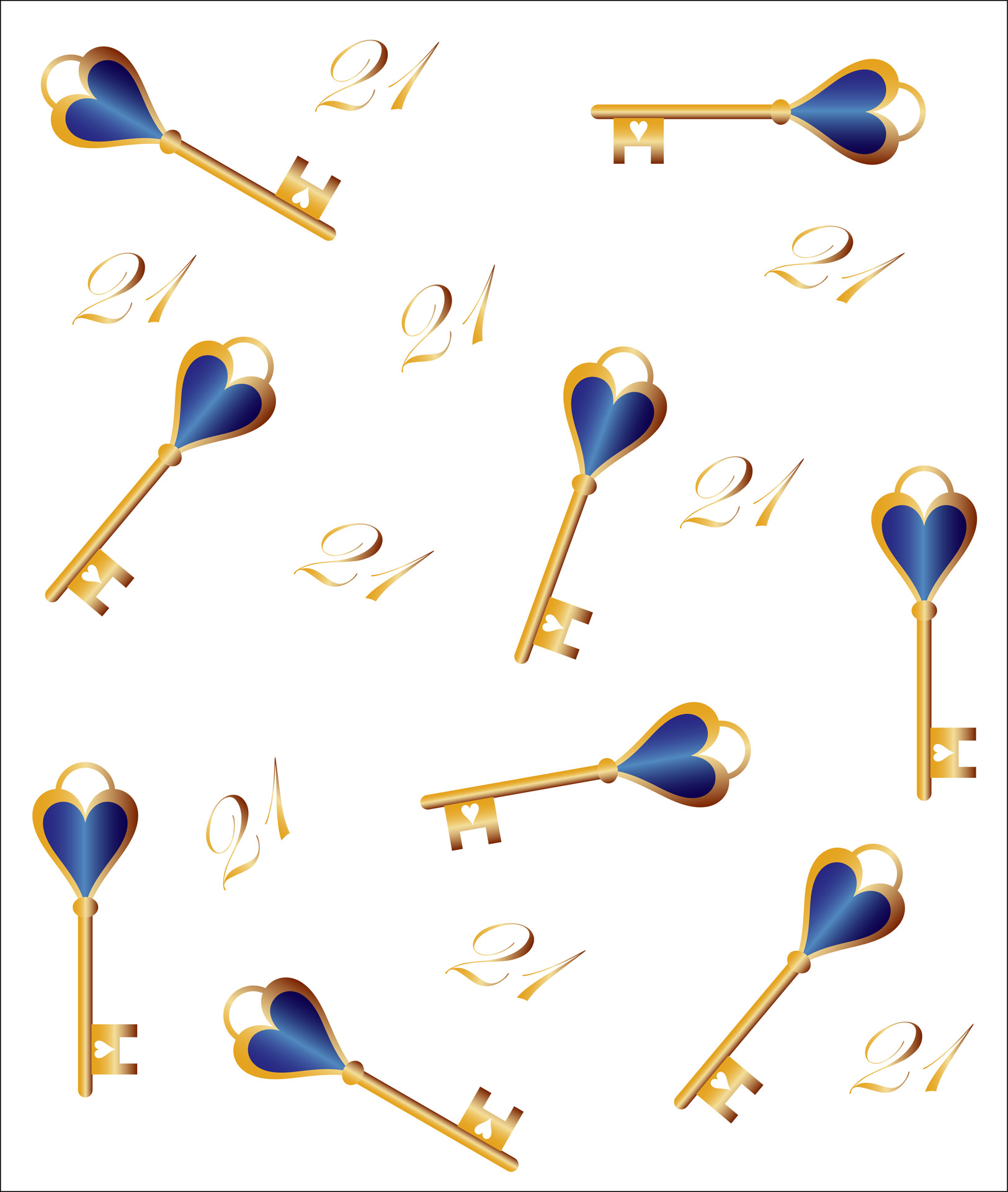 1625x1920 21st Birthday Key Clipart