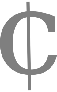 186x299 Cent Sign Clip Art