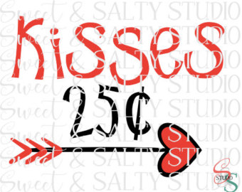 340x270 Kisses 25 Cents Valentine's Day Bodysuit T Shirt