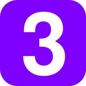 300x300 Number 3 Violet Clip Art