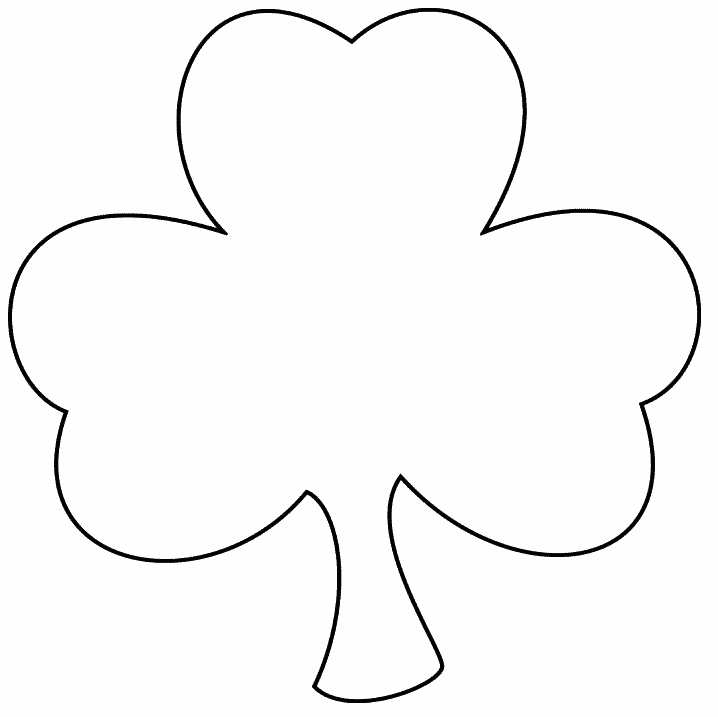 718x717 Shamrock Outline Clip Art