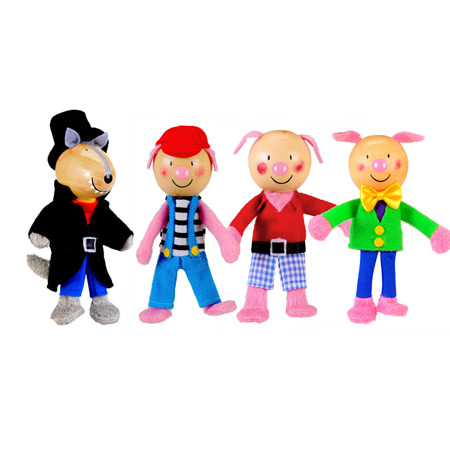 450x450 Three Little Pigs Finger Puppet Set Time Out Toys