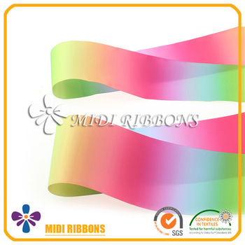 350x350 3'' Wholesale Ombre Ribbon Colorful Rainbow Ribbon Double Side