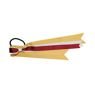 400x400 3 Ribbons Pony O Yellow Gold, White And Maroon