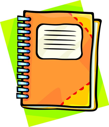 429x500 Orange Clipart Notebook