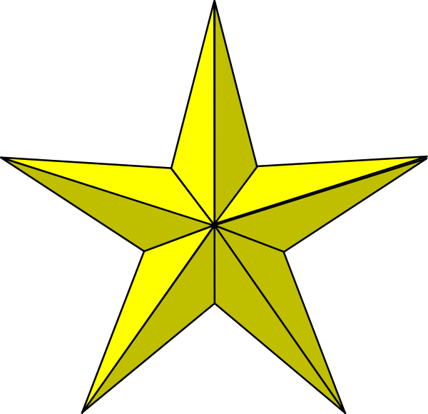 600x580 Gold Star Clipart