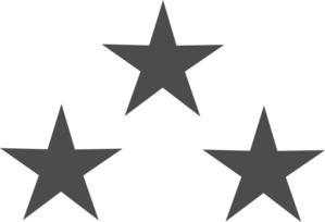 299x204 Three Gray Stars Clip Art