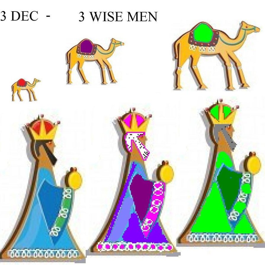 894x894 3 Wise Men 3 December Advent By Totaldrawn