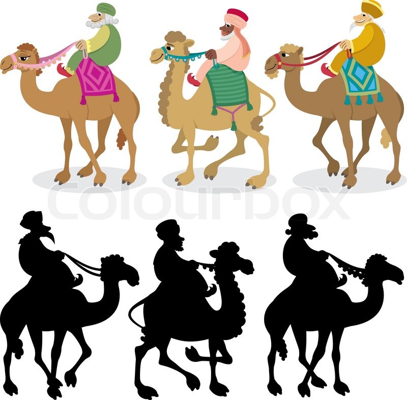800x786 Three Wise Men On White Stock Vector Colourbox
