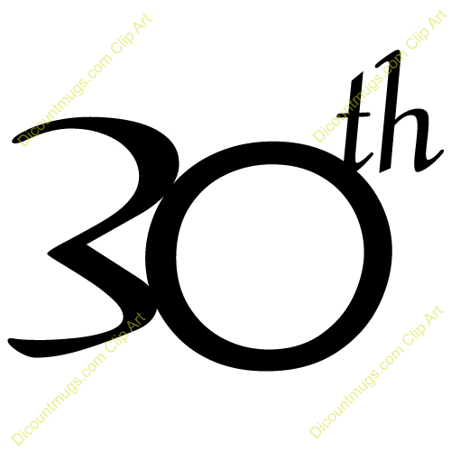 500x500 30th Clipart