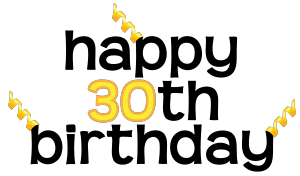 300x176 Free 30th Birthday Clipart