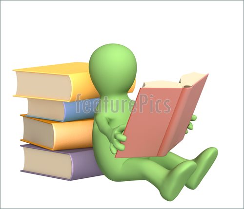 500x429 Image Of 3d Puppet, Reading The Book