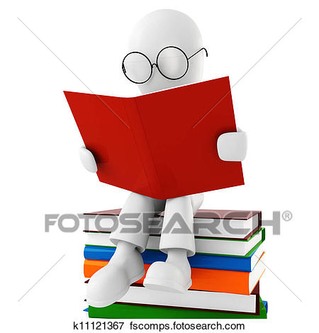 450x470 Stock Illustration Of 3d Man Reading A Book K11121367