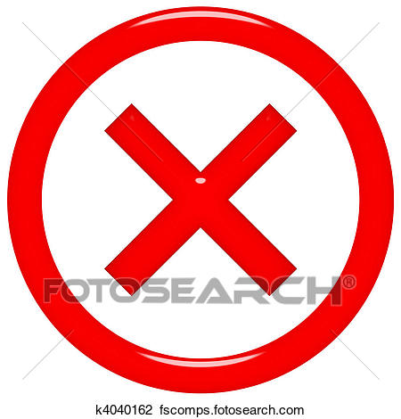 450x470 Clip Art Of 3d Rejected Or Rated X Sign K4040162