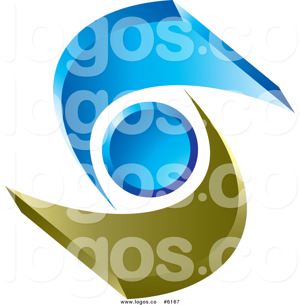 1024x1044 Royalty Free Clip Art Vector Logo Of A 3d Brown And Blue Abstract