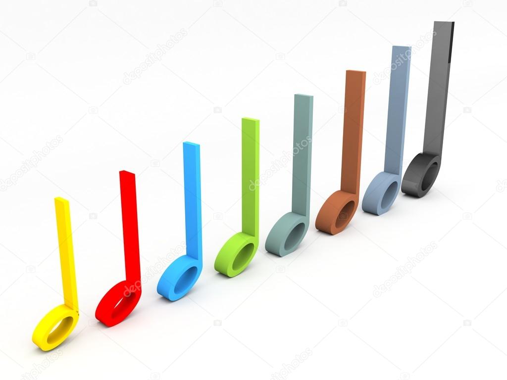 1024x768 Colorful 3d Musical Notes Stock Photo Imagerymajestic