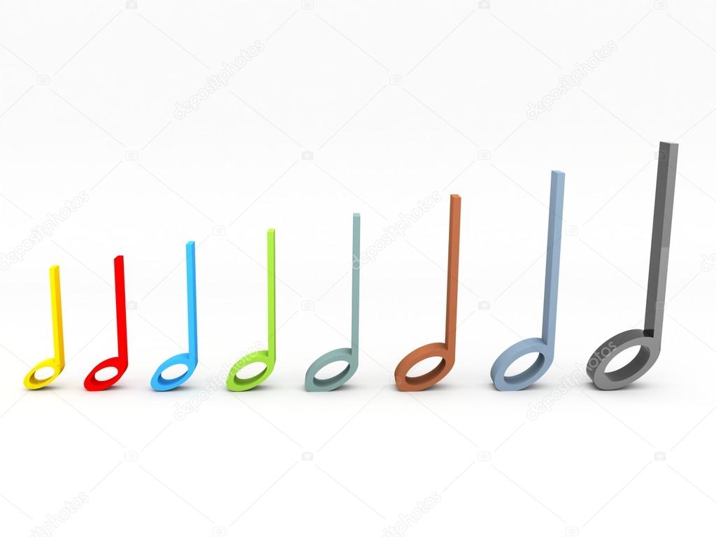 1024x768 Colorful 3d Musical Notes Stock Photo Imagerymajestic