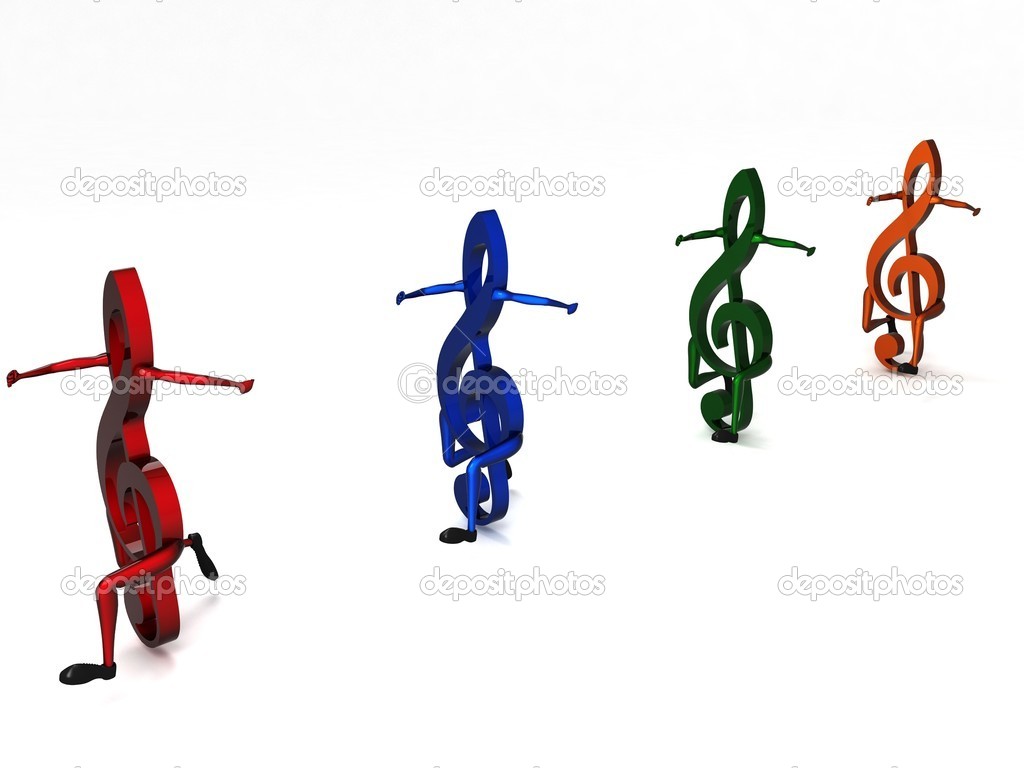 1024x768 3d Colorful Musical Notes On Clipart Panda