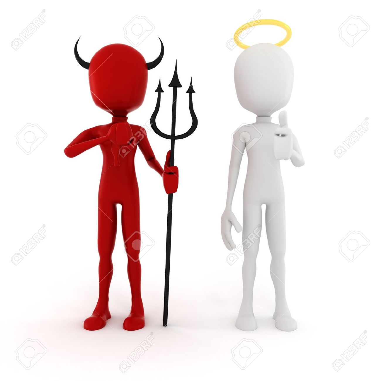 1300x1300 Angel Vs Devil Clipart