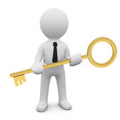 170x170 Stock Illustration Of 3d Man With A Key K5395547