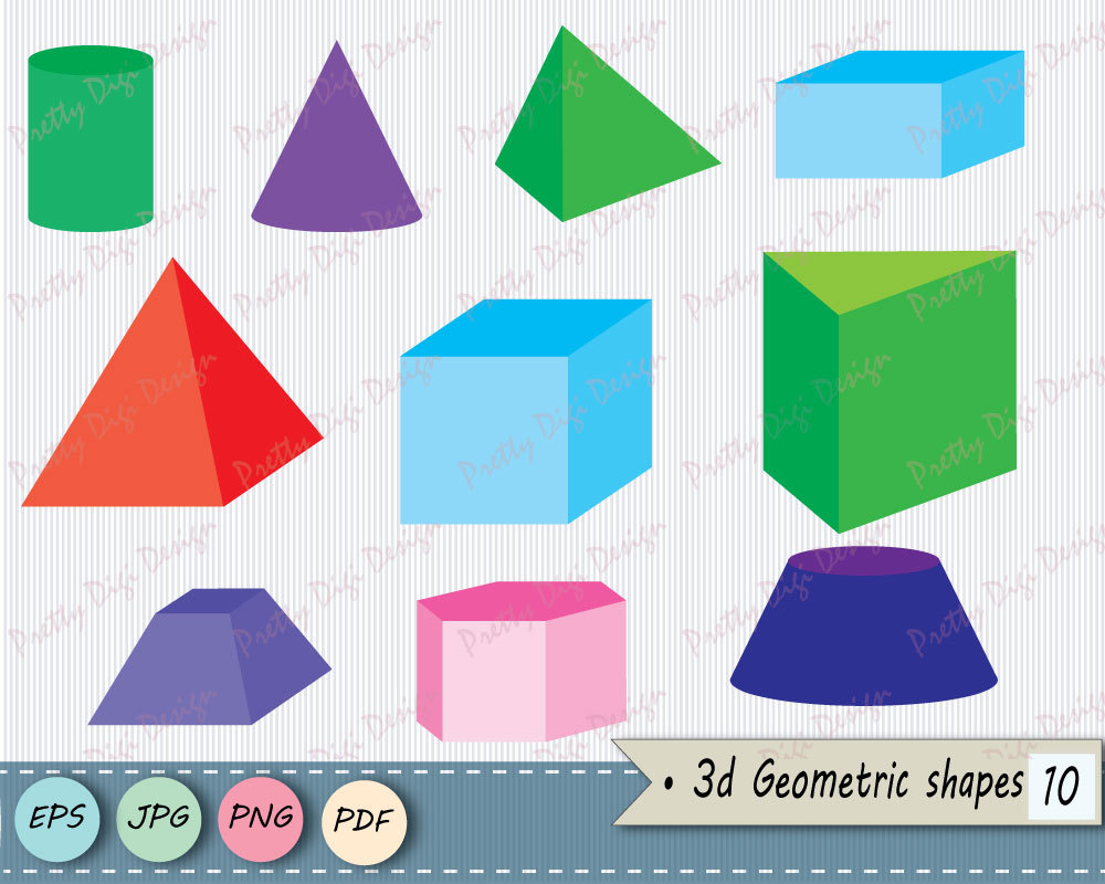 1000x800 3d Pyramid Shapes Clip Art