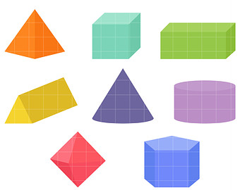 340x270 Happy Geometric Shapes Clip Art