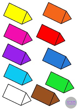 248x350 3d Shapes Clip Art 7 Shapes In 10 Colors By Stemthinking Tpt