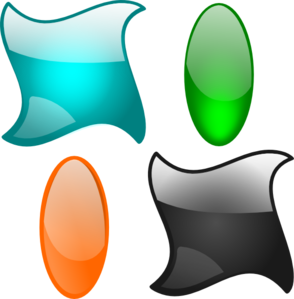 294x299 Glossy Shapes 2 Clip Art