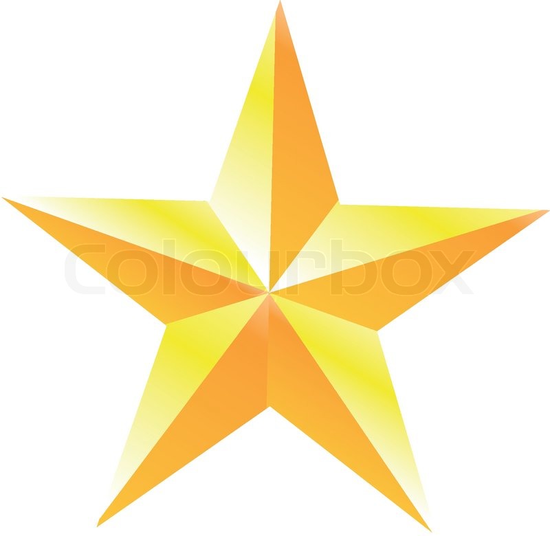800x780 3d Vector Star. Stock Vector Colourbox
