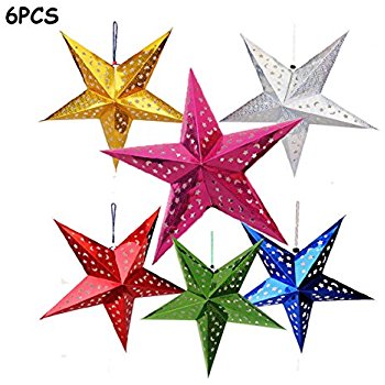 350x350 Sokaton Paper Star Lantern 3d Pentagram Lampshade