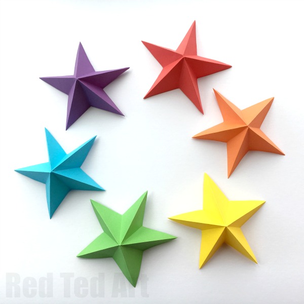 600x600 3d Paper Star Kirigami