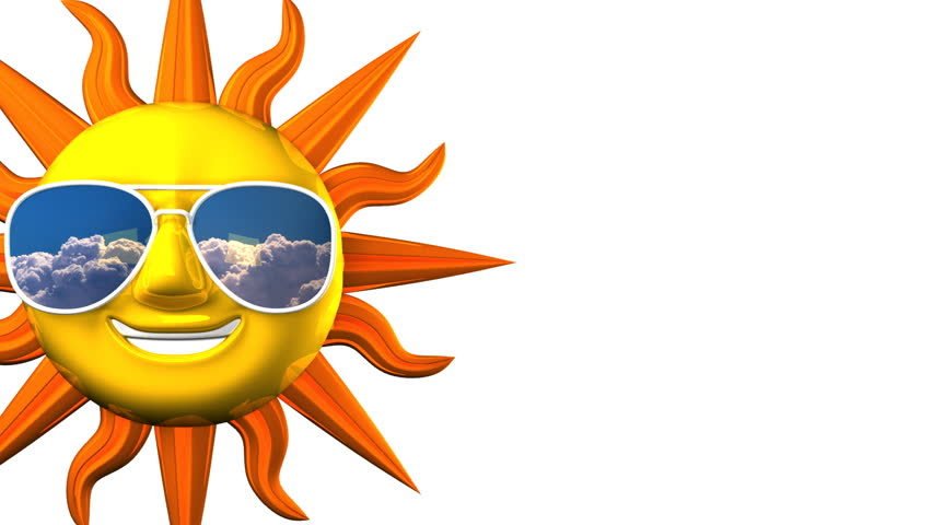 852x480 Black And White Sun With Sunglasses Clipart Clip Art