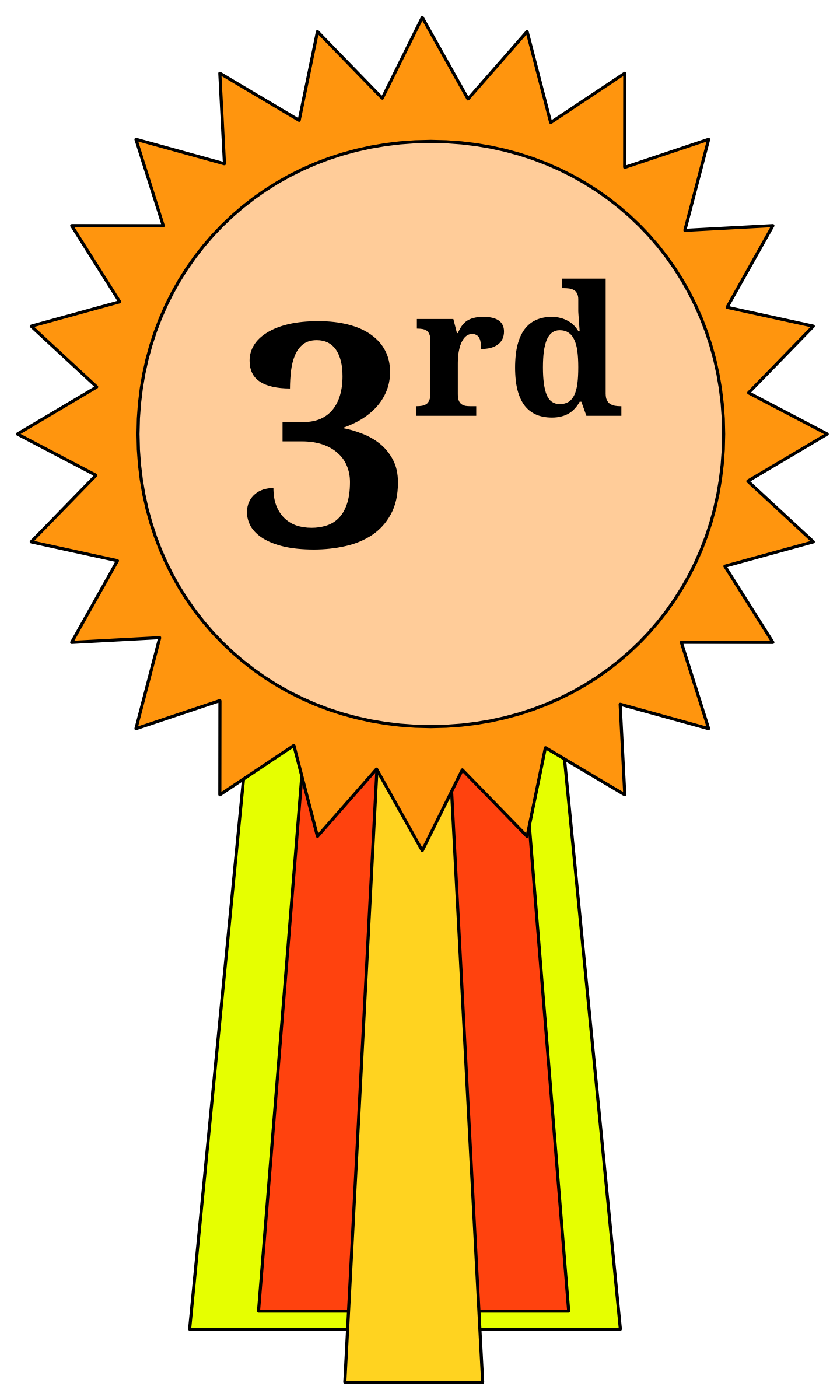 1440x2400 Third Place Ribbon Clip Art