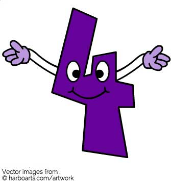 335x355 Number 4 Clipart