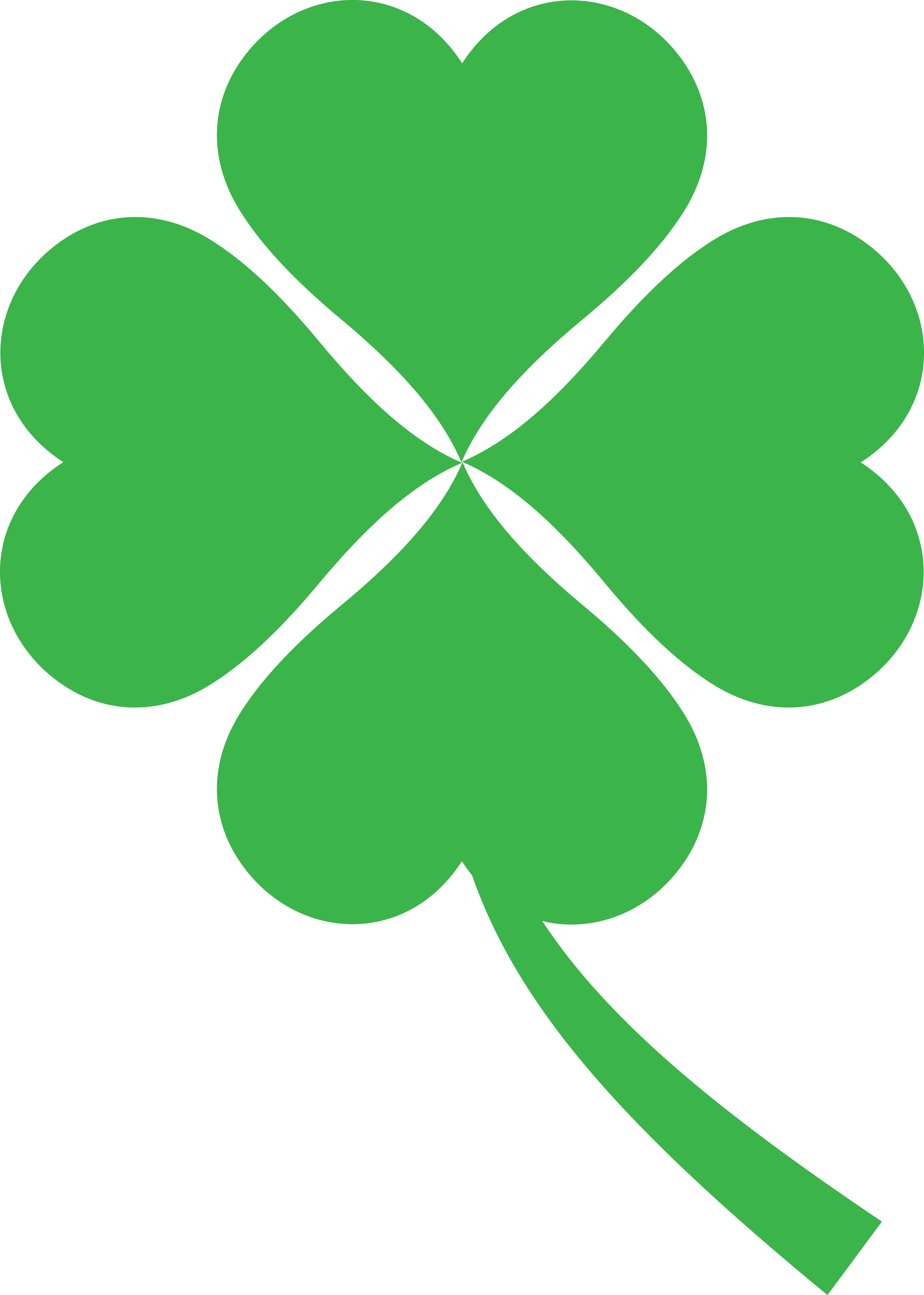 4000x5603 Clipart Of A St Paddy's Day 4 Leaf Clover Shamrock