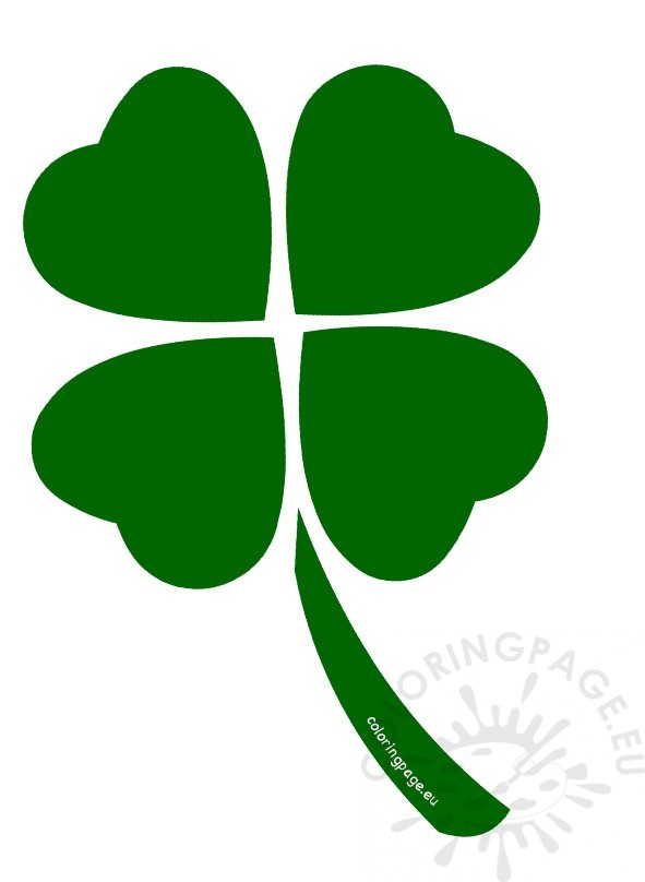 591x808 Four Leaf Clover Shamrock Coloring Page