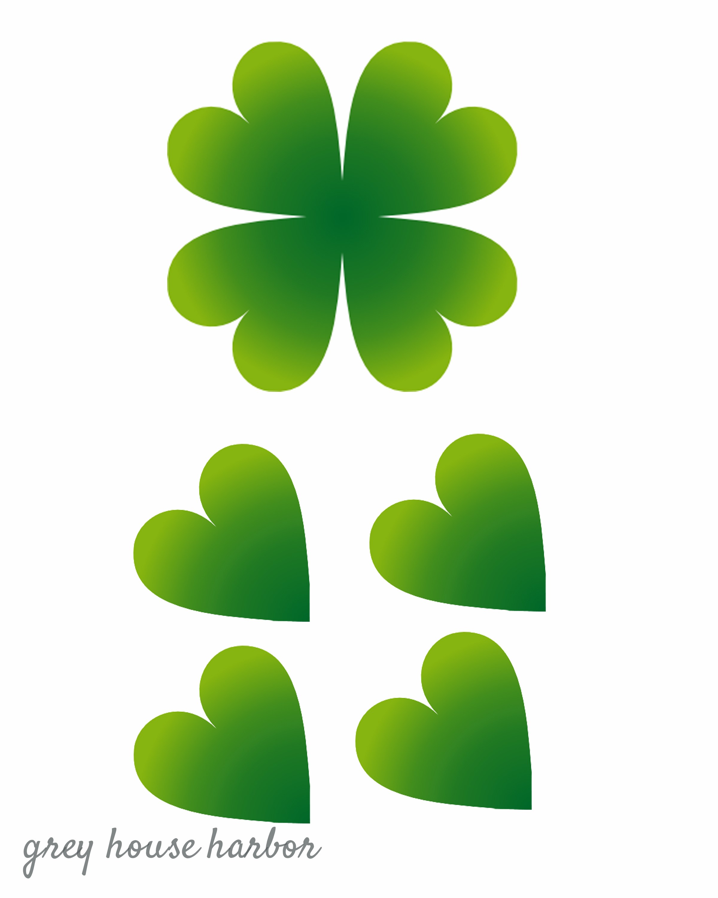 2400x3000 Paper 4 Leaf Clovers Grey House Harbor