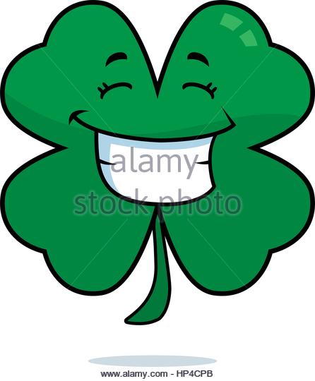 446x540 Cartoon Four Leaf Clover Smiling Stock Photos Amp Cartoon Four Leaf
