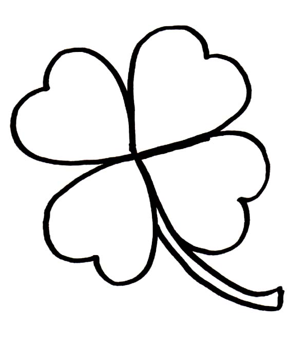 600x661 Clover Clipart Black And White