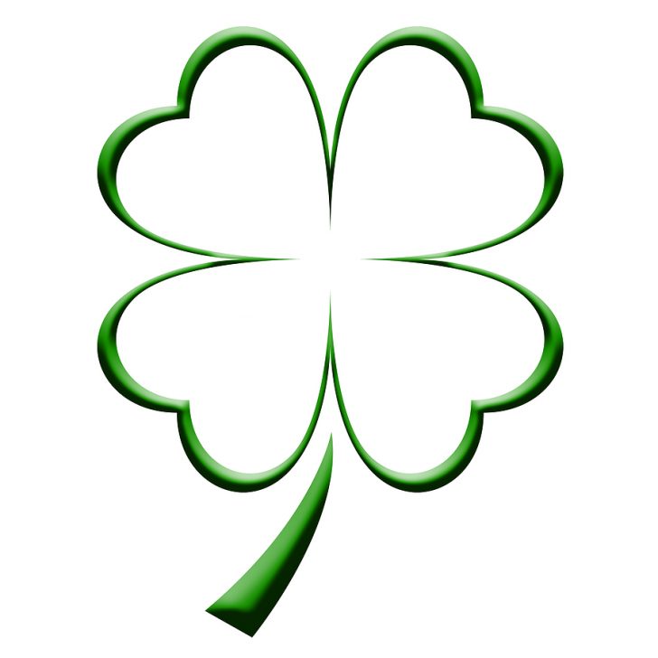 728x728 Four Leaf Clover And Grass Border Stock Photo Image Isolated