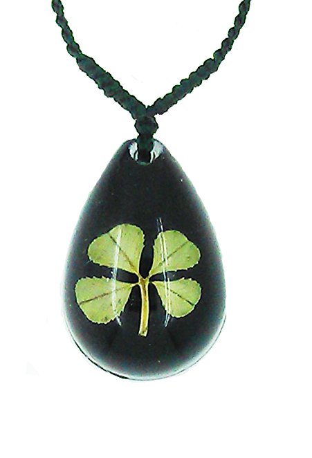 451x662 Celtic Lucky Real 4 Four Leaf Clover Good Luck Black