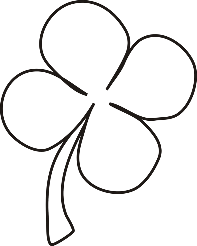 640x799 Four Leaf Clover Coloring Pages