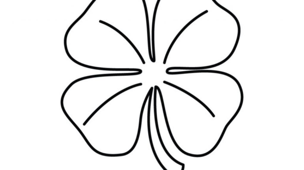 1024x571 Four Leaf Clover Coloring Pages To Invigorate In Coloring Page