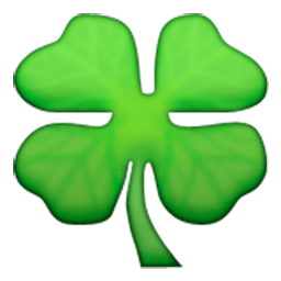 256x256 Four Leaf Clover Emoji For Facebook, Email Amp Sms Id  290